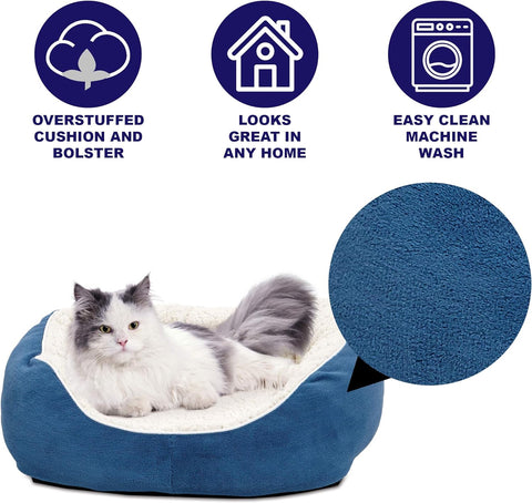 Cuddle Bed, Blue, Small