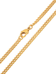 Men'S Stainless Steel Gold-Tone 24" Flat Curb Chain Necklace - Mens Necklace