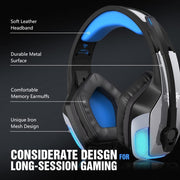 Auriculares De Diadema Para Gaming Consola PC Cancelacion De Ruido Con Microfono