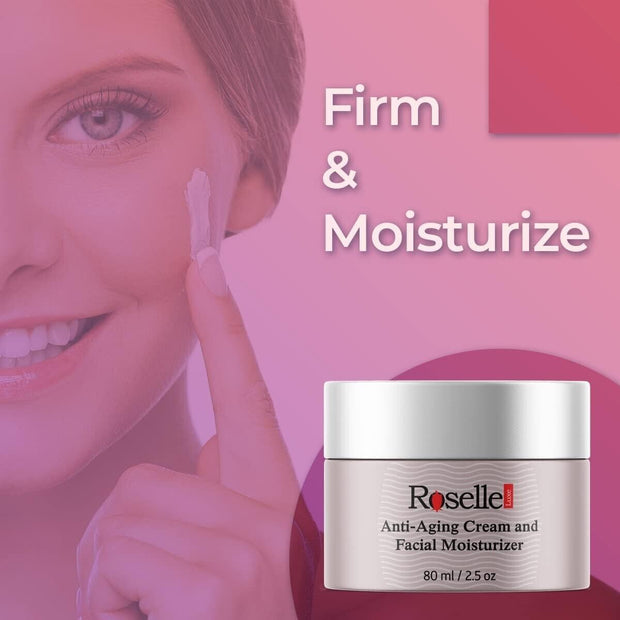 5 Pack - Roselle Anti-Aging Cream for Wrinkle,Skin Tightening Facial Moisturizer