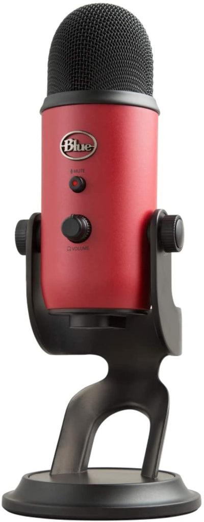 Yeti USB Mic,  VO!CE Software, 4 Pickup Patterns, Headphone Output & Volume Control, Plug & Play, Satin Red