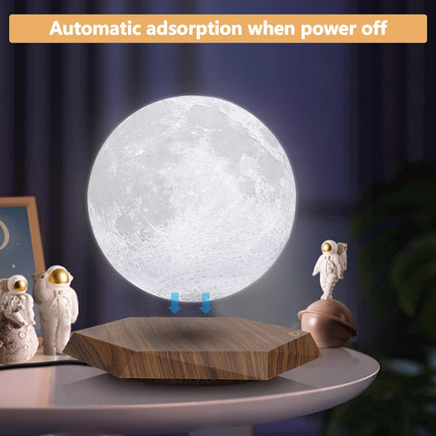 Levitating Moon Lamp, Floating and Magnetic Moon Lamp 3D Printing Moon Light with Remote, Creative Gifts for Christmas Office