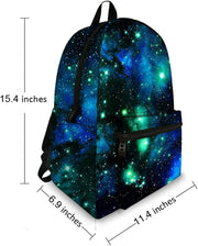 Galaxy Space Print Durale Kids Canvas Bookbag Back to School.