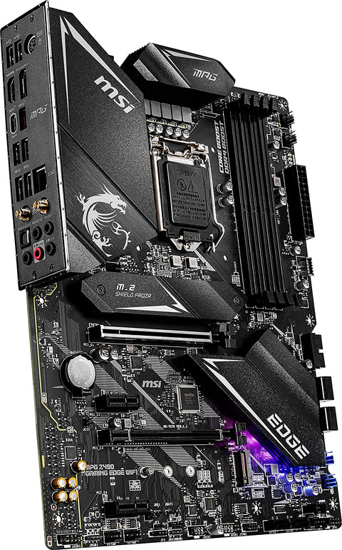 MPG Z490 GAMING EDGE WIFI ATX Gaming Motherboard (10Th Gen Intel Core, LGA 1200 Socket, DDR4, CF, Dual M.2 Slots, USB 3.2 Gen 2, Wi-Fi 6, DP/HDMI, Mystic Light RGB)