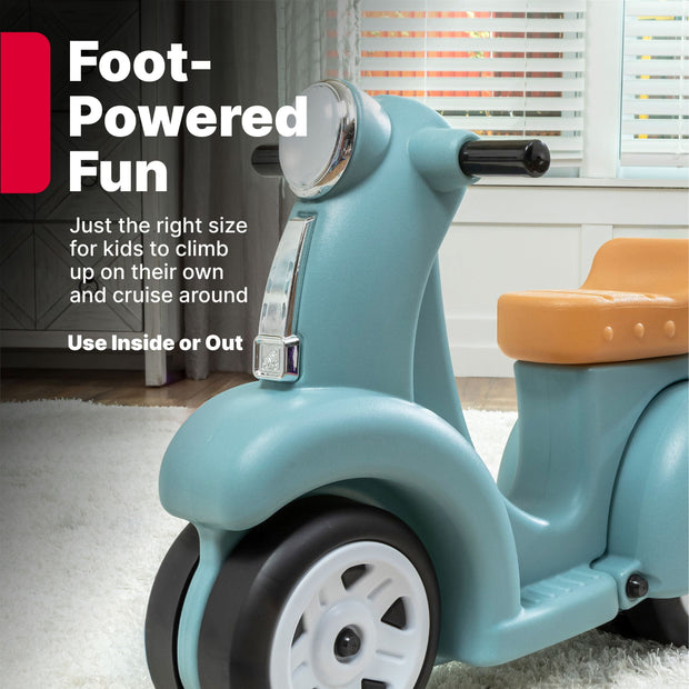 Ride along Aqua Scooter Foot to Floor Ride on Toy for Toddlers