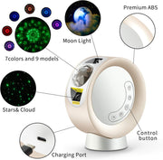 Star Projector Light, LED Night Light Sky Galaxy Projection Sky Light Cloud Moon Night Light for Bedroom/Party/Home/Theater