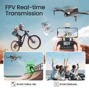 L500 Pro GPS Drone with 4K HD Camera for Adults and Beginners, FPV RC Quadcopter with Brushless Motor, 5G WIFI Transmission, 2 Batteries, Black