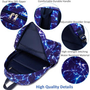 Boys Backpack for Elementary School Backpack for Boys Girls School Bookbag for Middle School Bags Lightning Backpack for Kids