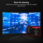 UG24 24-Inch Curved Gaming Monitor 180Hz(Dp) 144Hz(Hdmi) 1Ms Full HD 1920X1080 HDMI DP Port