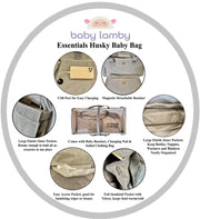 Versatile Baby/Mommy Bag with USB Port, Changing Pad & More