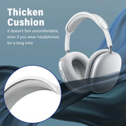 Pro Wireless Headphones Bluetooth,Active Noise Canceling over Ear Headphones with Microphones Hifi Audio Headset for Ios/Android-Silver