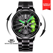 For NEKTOM VIP Client Steel Strap Spinning Luminous Car Wheel Watch