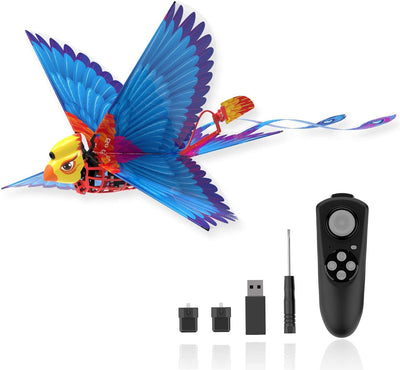 Remote Control Bird Toy, RC Helicopters, Bionic Flying Bird Toys, Mini Drone-Tech Toy, Smart Flying Easy Control Indoor Outdoor RC Toy for Kids, Boys and Girls, , Blue