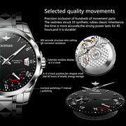 Automatic Watches for Men Waterproof Self Winding Wrist Watches for Men Fashion Men'S Mechanical Automatic Watches