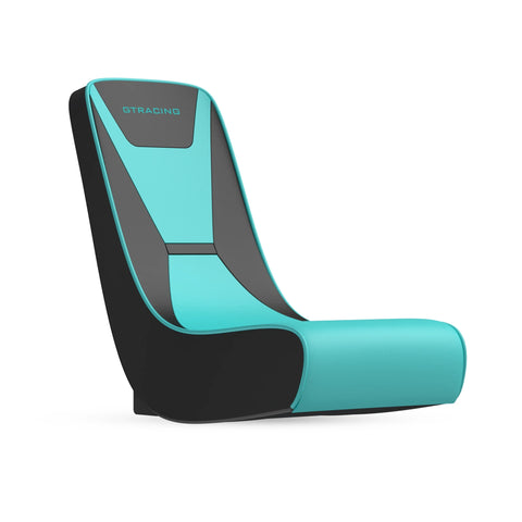 Faux Leather Floor Rocker Video Gaming Chair, Teal