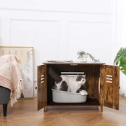 Cat Litter Box Enclosure, Litter Box Furniture, Brown, 27.6X20.27X21.65"