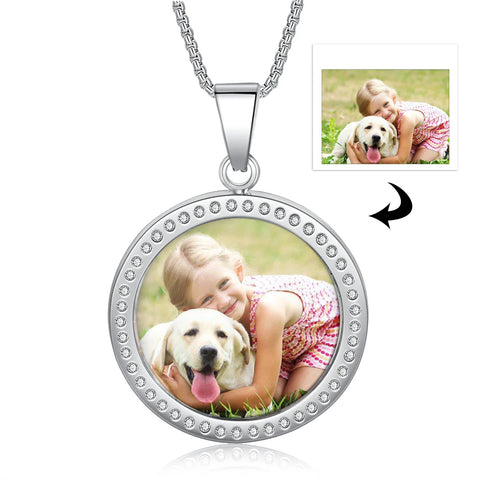 Personalized Stainless Steel Photo Pendant Necklace