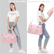 Weekender Bag for Women Cute Travel Tote Bag Gym Duffel Bag with Toiletry Bag Carry on Bag Overnight Hospital Bag