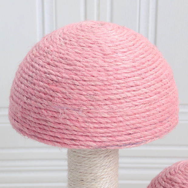 Cute Mushroom Cat Scratching Post Kitten Cat Scratcher Board Furniture Protect Sisal Rope Cat Scratching Climbing Tree Toy