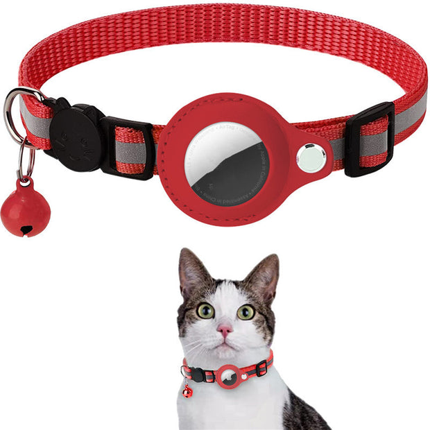 Reflective Collar Waterproof Holder Case for Airtag Air Tag Airtags Protective Cover Cat Dog Kitten Puppy Nylon Collar