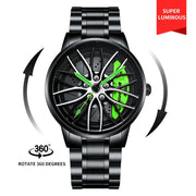 For NEKTOM VIP Client Steel Strap Spinning Luminous Car Wheel Watch