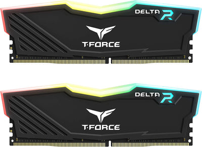 T-Force Delta RGB DDR4 64GB (2X32Gb) 3600Mhz (PC4-28800) CL18 Desktop Gaming Memory Module Ram Black - TF3D464G3600HC18JDC01