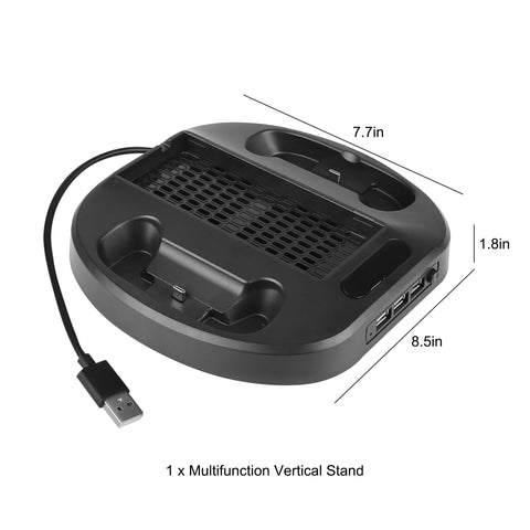 Vertical Cooling Fan Stand for Xbox Series S,  Dual Controller Fast Charging Station Dock Fit for Xbox Series S/X, 3 USB Ports, LED Indicator, Xbox Series S Accessories