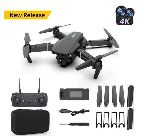 4K Drone Dual Camera FPV Drone for Kids and Beginners 3D Flip Foldable RC Quadcopter Helicopter Toys, Drone with Gesture C