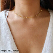 Gold Layered Necklaces for Women - 14K Gold Plated Handmade Multilayer Bar Pearls Coin Disc Moon Butterfly Medallion Adjustable Dainty Layered Choker Necklaces for Women Jewelry