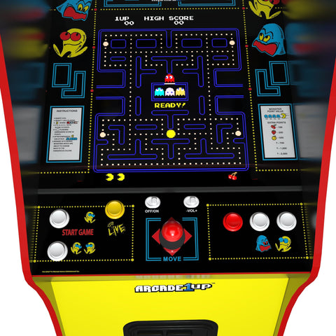 PAC-MAN Deluxe Arcade Game, Built for Your Home, with 5-Foot-Tall Full-Size Stand-Up Cabinet, 14 Classic Games, and 17-Inch Screen