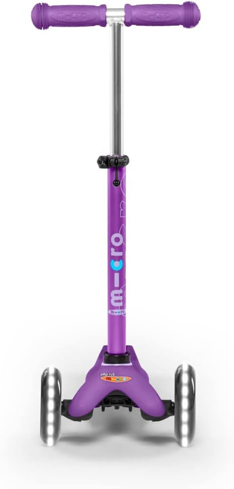 Kickboard - Mini Deluxe LED 3-Wheeled, Lean-To-Steer, Swiss-Designed  Scooter for Preschool Kids with LED Light-Up Wheels, Ages 2-5 (Purple)