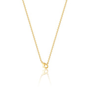 Hello Kitty Yellow Gold Plated CZ Heart Pendant Necklace