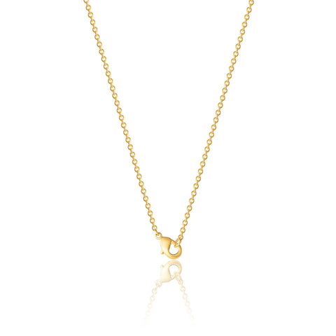 Hello Kitty Yellow Gold Plated CZ Heart Pendant Necklace