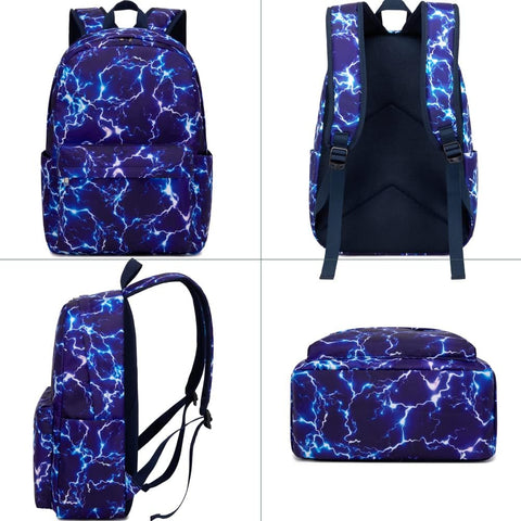 Boys Backpack for Elementary School Backpack for Boys Girls School Bookbag for Middle School Bags Lightning Backpack for Kids