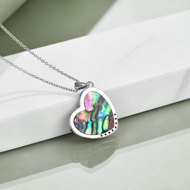 Best Friend Necklaces for Sisters S925 Sterling Silver 2 Sisters Abalone Shell Sister Necklaces Friendship Jewelry Gifts for Women Girl Mom Daughter Sister Graduation Anniversary