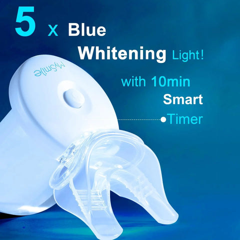 Teeth Whitening Kit with 5-LED Light, Non-Sensitive Mint Flavor 35%CP Teeth Whitening Gel, Tooth Whitener