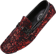 Mens Loafers – Mens Slip on Shoes - Mens Moccasins - Metallic Splatter Driving Shoes for Men - Men Shoes Dress - Moccasins for Men - Men Shoes Casual