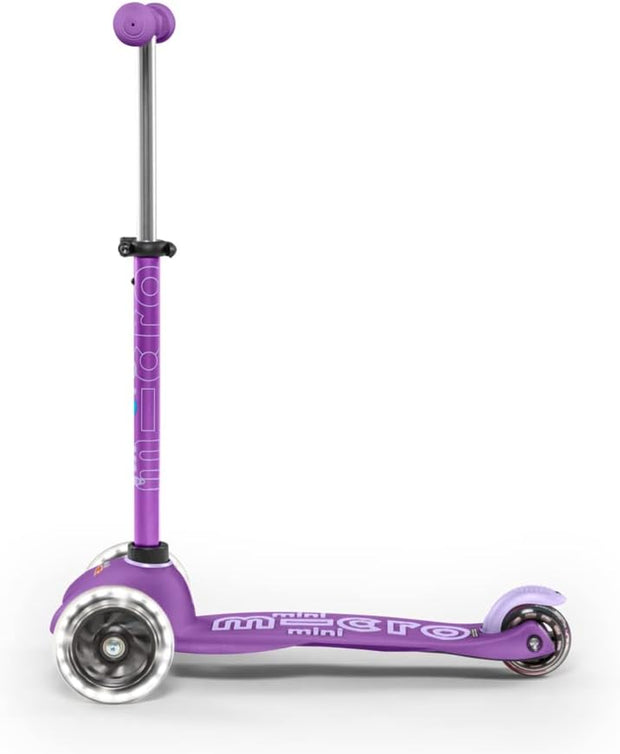 Kickboard - Mini Deluxe LED 3-Wheeled, Lean-To-Steer, Swiss-Designed  Scooter for Preschool Kids with LED Light-Up Wheels, Ages 2-5 (Purple)