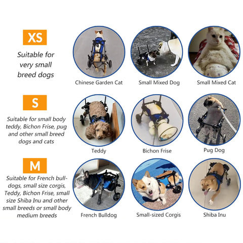 Dog Wheelchair for Back Legs, Light Weight Dog Wheelchair Cart