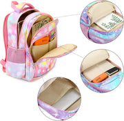 Backpack Boys Girls Preschool Backpacks for School Kids School Bags Kindergarten Bookbag Set with Lunch Box (Pink Dance Girl)