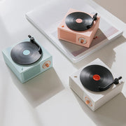 Turntable Multicolor Wireless Speaker Vintage Multi-Function Sound Box Outdoor USB Record Player Studio Hotel Shop Pink