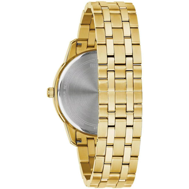 97D123 Men'S Sutton Yellow Gold Bracelet Diamond Watch