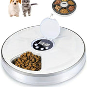 Automatic Pet Feeder for Cats and Dogs - Dry or Wet Food Dispenser - 6 Meal Tray