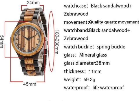 Engraved Wooden Watches for Dad from Daughter - Customized Personalized Wood Watch for Fathers Day Birthday Gifts