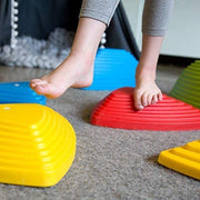 - Rocksteady Tall - Balance & Coordination Enhancing Stepping Blocks, Sensory Toys for Kids - Indoor and Outdoor Obstacle Course, Set of 6 Pieces - Primary Colors