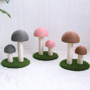 Cute Mushroom Cat Scratching Post Kitten Cat Scratcher Board Furniture Protect Sisal Rope Cat Scratching Climbing Tree Toy