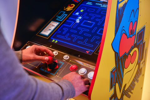 PAC-MAN Deluxe Arcade Game, Built for Your Home, with 5-Foot-Tall Full-Size Stand-Up Cabinet, 14 Classic Games, and 17-Inch Screen