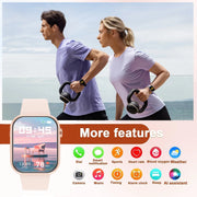 Smart Watch for Women Bluetooth Call 1.83 Inch IP67 Waterproof Multi Sport Smart Watch for Android Ios Pink