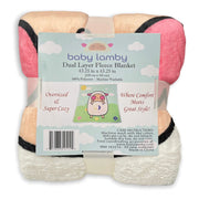 Baby Lamby Soft Plush Baby Blanket with Sherpa Back - Oversized