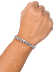 Men'S Sterling Silver Curb Bracelet